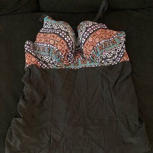 Cacique Lane Bryant Tankini Swimwear Top, 42D